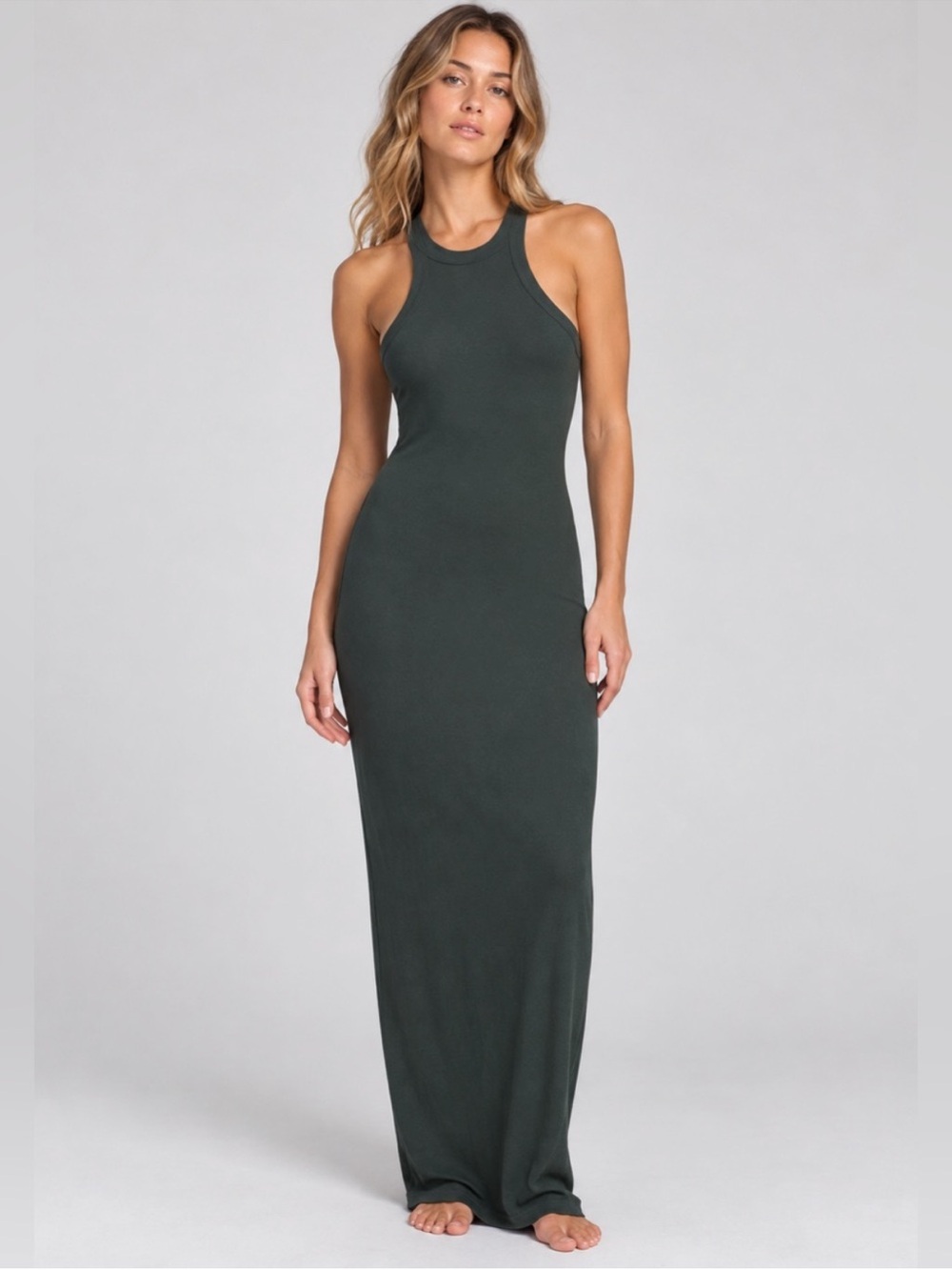 SKIMS Soft Lounge Crew Neck Dress | Deep Sea | Size S